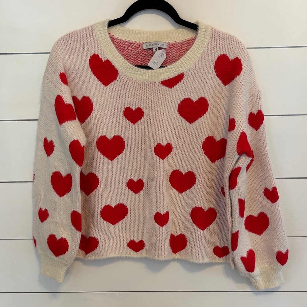 Brand New Heart Patterned Sweater ♥️